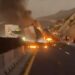 INCENDIO DE TRÁILER PARALIZA AUTOPISTA MONTERREY–SALTILLO