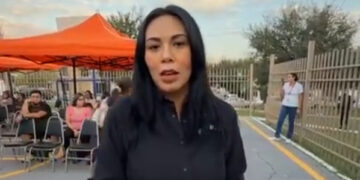 DENUNCIA ALE MORALES HOSTIGAMIENTO POLICÍACO EN SAN NICOLÁS POR ENTREGAR APOYOS DE LA CANASTA BÁSICA