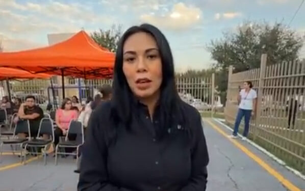 DENUNCIA ALE MORALES HOSTIGAMIENTO POLICÍACO EN SAN NICOLÁS POR ENTREGAR APOYOS DE LA CANASTA BÁSICA