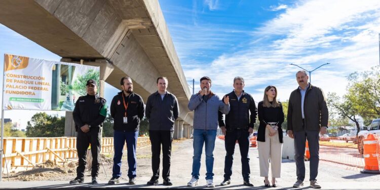 ARRANCA SAMUEL OBRAS DE PARQUE LINEAL BAJO EL METRO; CONECTARÁN TORRE RISE CON ESTADIO DE RAYADOS A TRAVÉS DEL PARWUE FUNDIDORA Y CORREDOR VERDE