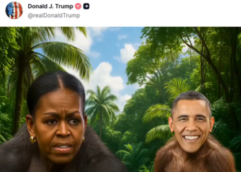 TRUMP DESATA INDIGNACIÓN GLOBAL AL DIFUNDIR VIDEO DE IA QUE RIDICULIZA A LOS OBAMA COMO SIMIOS