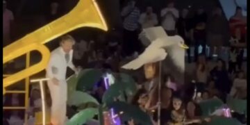¡BAJAN!; CAE ALDITO DE NIGRIS EN CARRO ALEGÓRICO DEL CARNAVAL DE MAZATLÁN 
