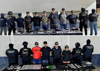 DETIENE FUERZA CIVIL A 9 CON ARMAMENTO Y DROGAS DURANTE OPERATIVOS EN GARCÍA Y MONTERREY