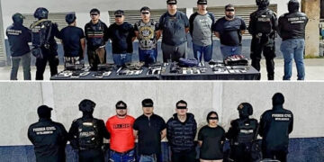 DETIENE FUERZA CIVIL A 9 CON ARMAMENTO Y DROGAS DURANTE OPERATIVOS EN GARCÍA Y MONTERREY