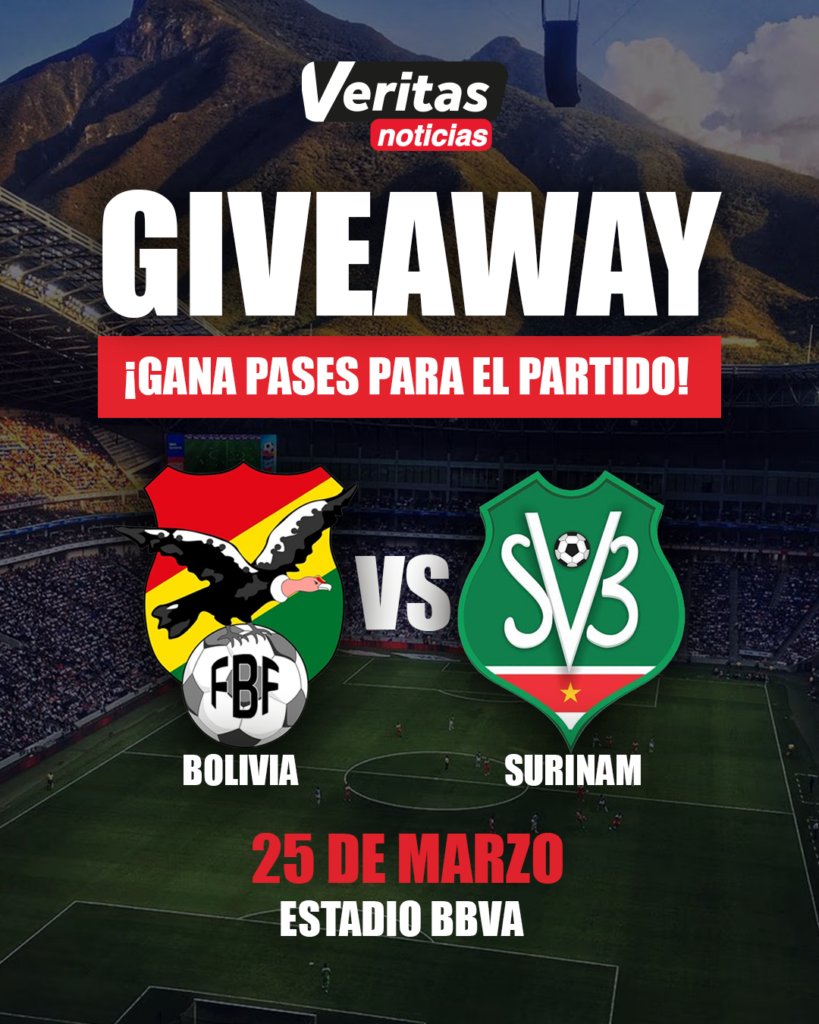 PARTICIPA POR UN PASE DOBLE PARA BOLIVIA VS SURINAM 2 Giveaway Veritas 1
