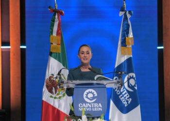 REGRESA SHEINBAUM A MONTERREY; ASISTIRÁ PRESIDENTA A ASAMBLEA DE CAINTRA DURANTE VISITA EXPRÉS
