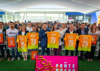 PRESENTAN SAMUEL Y MARIANA SEXTA ALINEACIÓN “PONTE NUEVO, PONTE MUNDIAL”; SUMAN 63 EMPRESAS PARTICIPANTES CON ACCIONES DE MEJORA URBANA, MOVILIDAD Y MEDIO AMBIENTE