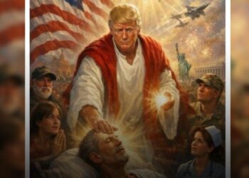 SE PRESENTA TRUMP COMO JESUCRISTO; PUBLICA PRESIDENTE DE EU IMAGEN DE IA COMO EL MESÍAS