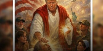 SE PRESENTA TRUMP COMO JESUCRISTO; PUBLICA PRESIDENTE DE EU IMAGEN DE IA COMO EL MESÍAS 2 SE PRESENTA TRUMP COMO JESUCRISTO; PUBLICA PRESIDENTE DE EU IMAGEN DE IA COMO EL MESÍAS
