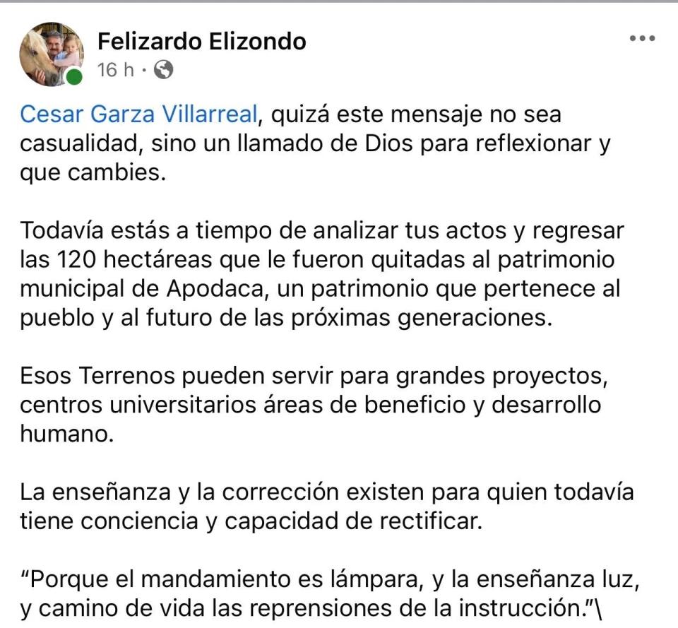 'REGALA' APODACA PREDIO DE 700 MILLONES; DENUNCIA EMPRESARIO ENTREGA IRREGULAR DE 120 HECTÁREAS DURANTE LA GESTIÓN DE CÉSAR GARZA VILLARREAL 2 Regala Apodaca Predio De 700 Millones