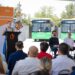ENTREGAN SAMUEL Y MARIANA 100 NUEVOS CAMIONES; DESTACA GOBERNADOR TRANSPORTE DURANTE EL MUNDIAL