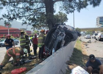 OTRO ACCIDENTE MORTAL EN LA NACIONAL; MUERE JOVEN EN CHOQUE FRENTE AL COSTCO Y QUEDAN CINCO HERIDOS