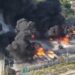 INCENDIO DE 8 HORAS DEJA UN MUERTO Y 4 HERIDOS EN PESQUERÍA; ALCANZA FUEGO DEPÓSITOS CON 420 MIL LITROS DE HIDROCARBUROS
