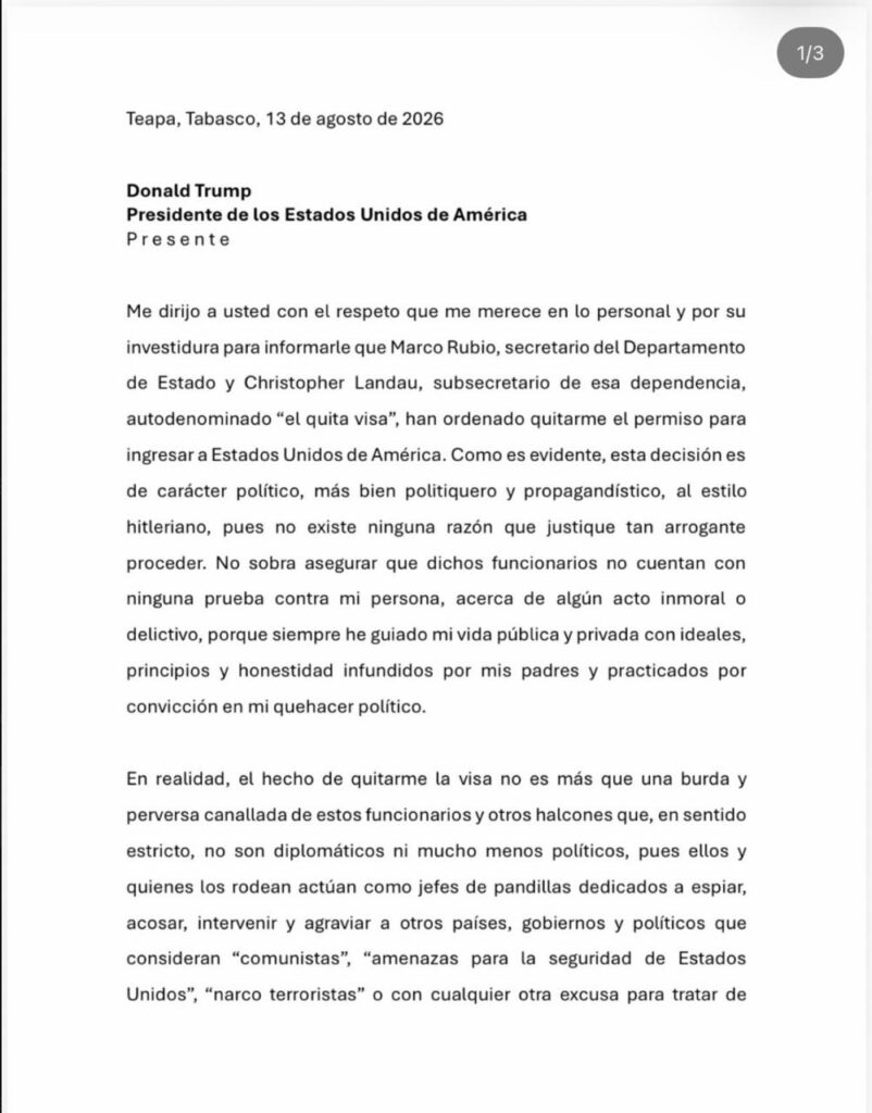 LE CIERRA EU LA PUERTA A ‘ANDY’; LE RETIRAN VISA A HIJO DE AMLO Y RECLAMA A TRUMP DECISIÓN 'HITLERIANA' 2 LE CIERRA LA PUERTA EU A 'ANDY'