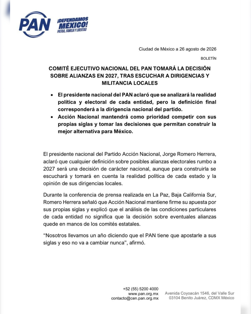 QUE SIEMPRE SÍ; PERFILA DIRIGENCIA NACIONAL DEL PAN ALIANZA CON PRI EN NUEVO LEÓN 2 Perfila Dirigencia Nacional Del Pan Alianza Con PRI