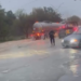 CIERRAN DOS CARRILES DE CARRETERA NACIONAL POR INUNDACIÓN EN SANTIAGO