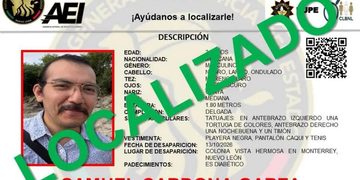 LOCALIZAN CON VIDA A ACTIVISTA; ENCUENTRAN A INTEGRANTE DE UN RÍO EN EL RÍO TRAS DOS SEMANAS DESAPARECIDO 2 LOCALIZAN CON VIDA A ACTIVISTA; ENCUENTRAN A INTEGRANTE DE UN RÍO EN EL RÍO TRAS DOS SEMANAS DESAPARECIDO