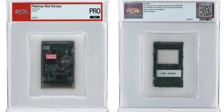 SUBASTAN EXTRAÑO PROTOTIPO DE POKÉMON ROJO PARA GAME BOY Y ALCANZA MÁS DE 123 MIL DÓLARES